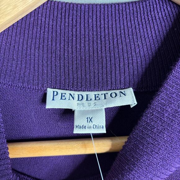 Pendleton Silk Blend Mock Neck Sweater Purple Size 1X NWT - Picture 3 of 4